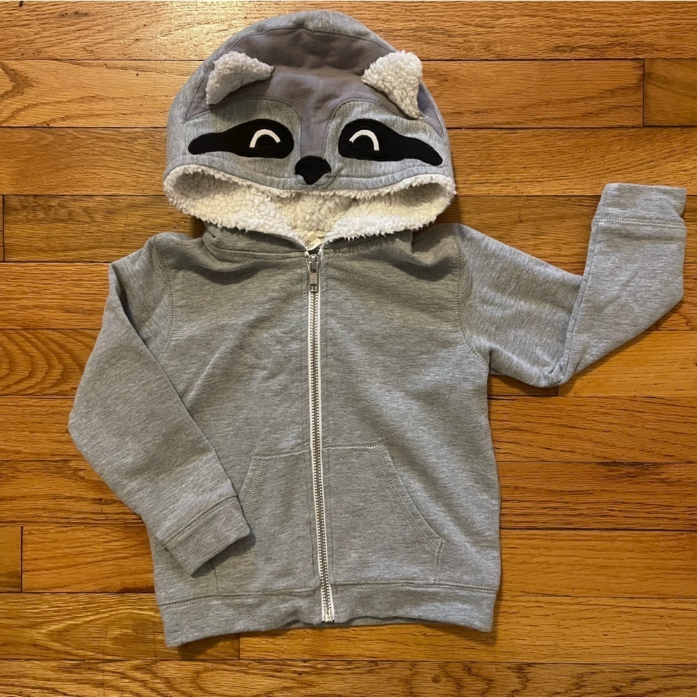Tucker + Tate | Raccoon Sherpa Hoodie Zip Up Sweatshirt | 24 mo